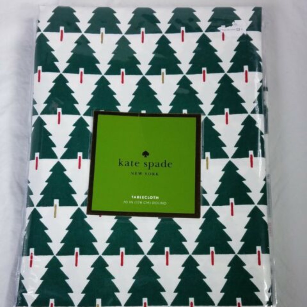 Kate Spade ♠️ 70" Round Tablecloth NWT